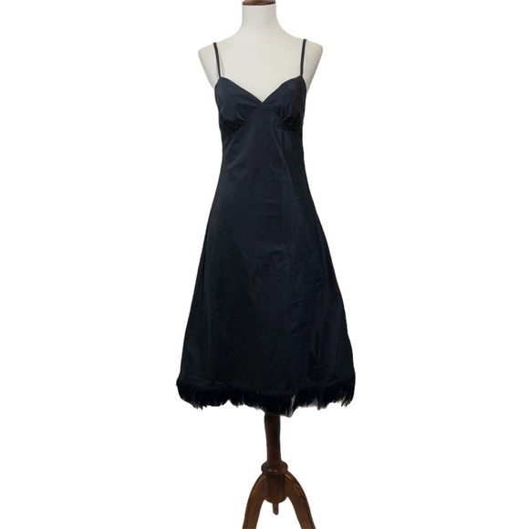 Michelle DeCourcy Dresses & Skirts - Michelle DeCourcy feather hem dress